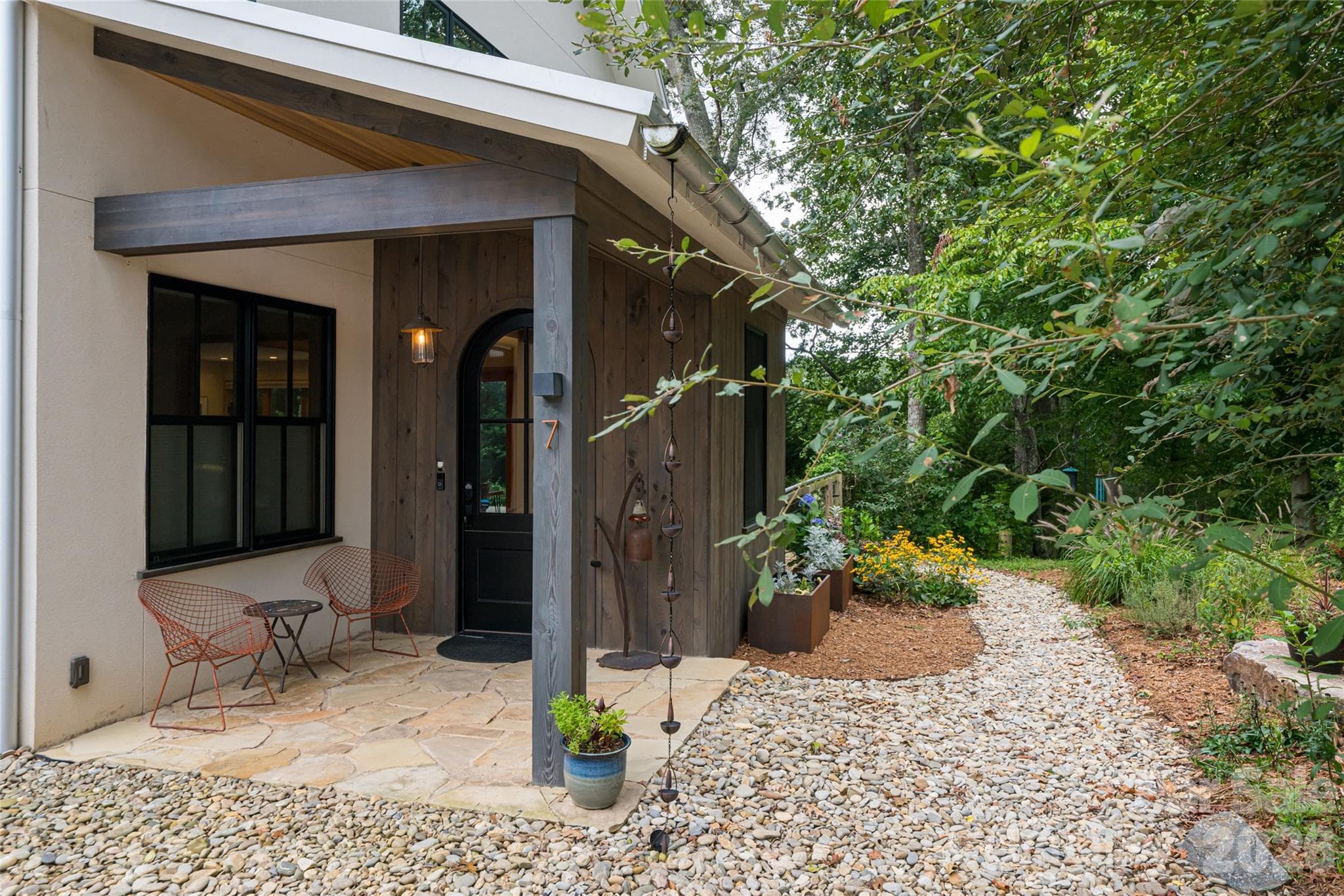 Custom stone greets all that enter - 7 Bee Balm Way, Asheville