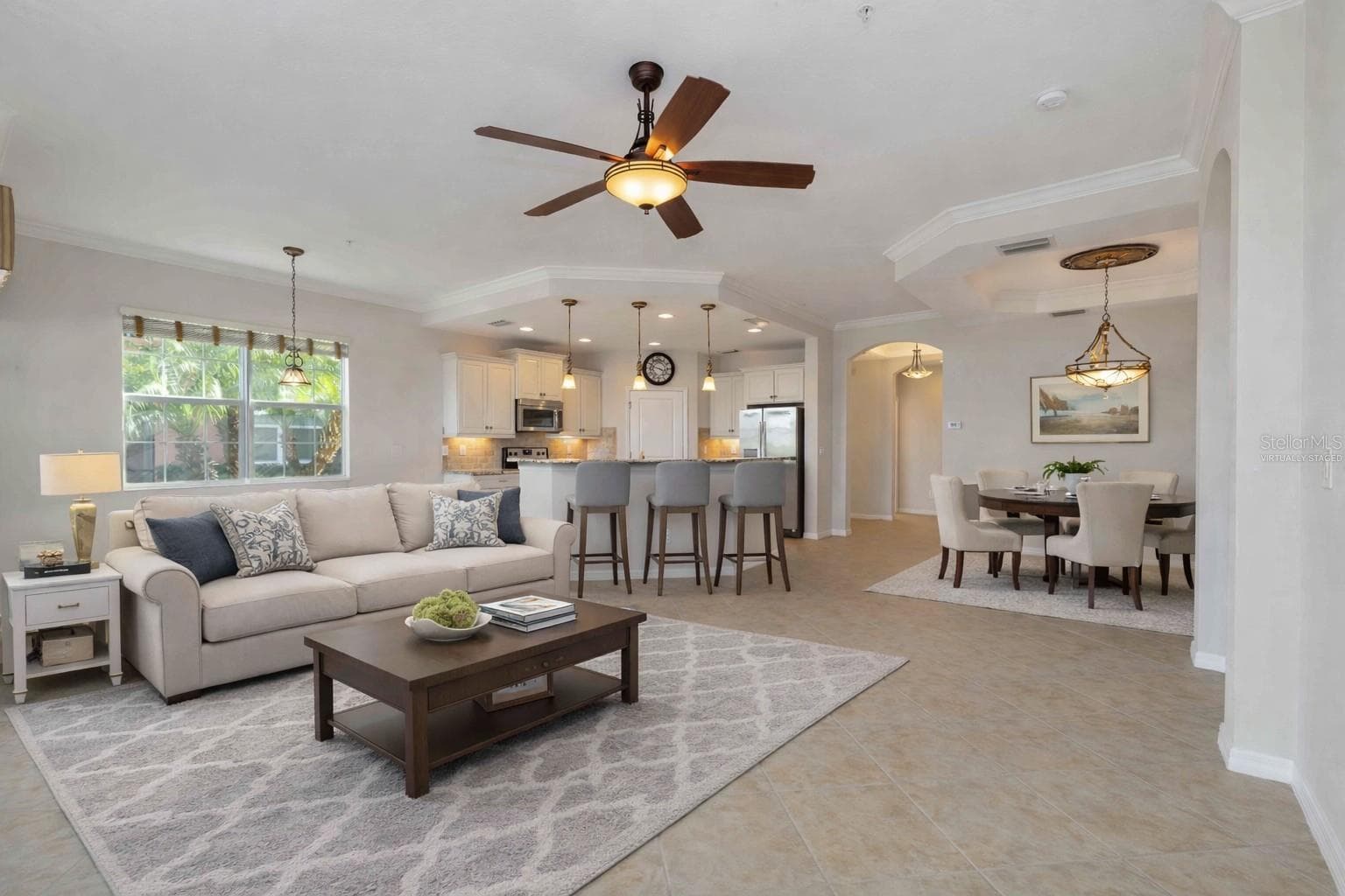 Great room, Virtually staged - 1264 RIVERSCAPE ST #B, BRADENTON