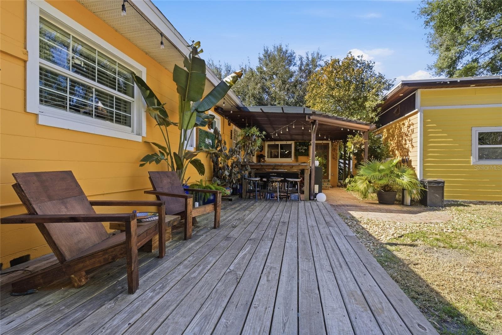Main House - Outdoor side deck off of summer kitchen - 1927 ELAND AVE, WINTER PARK