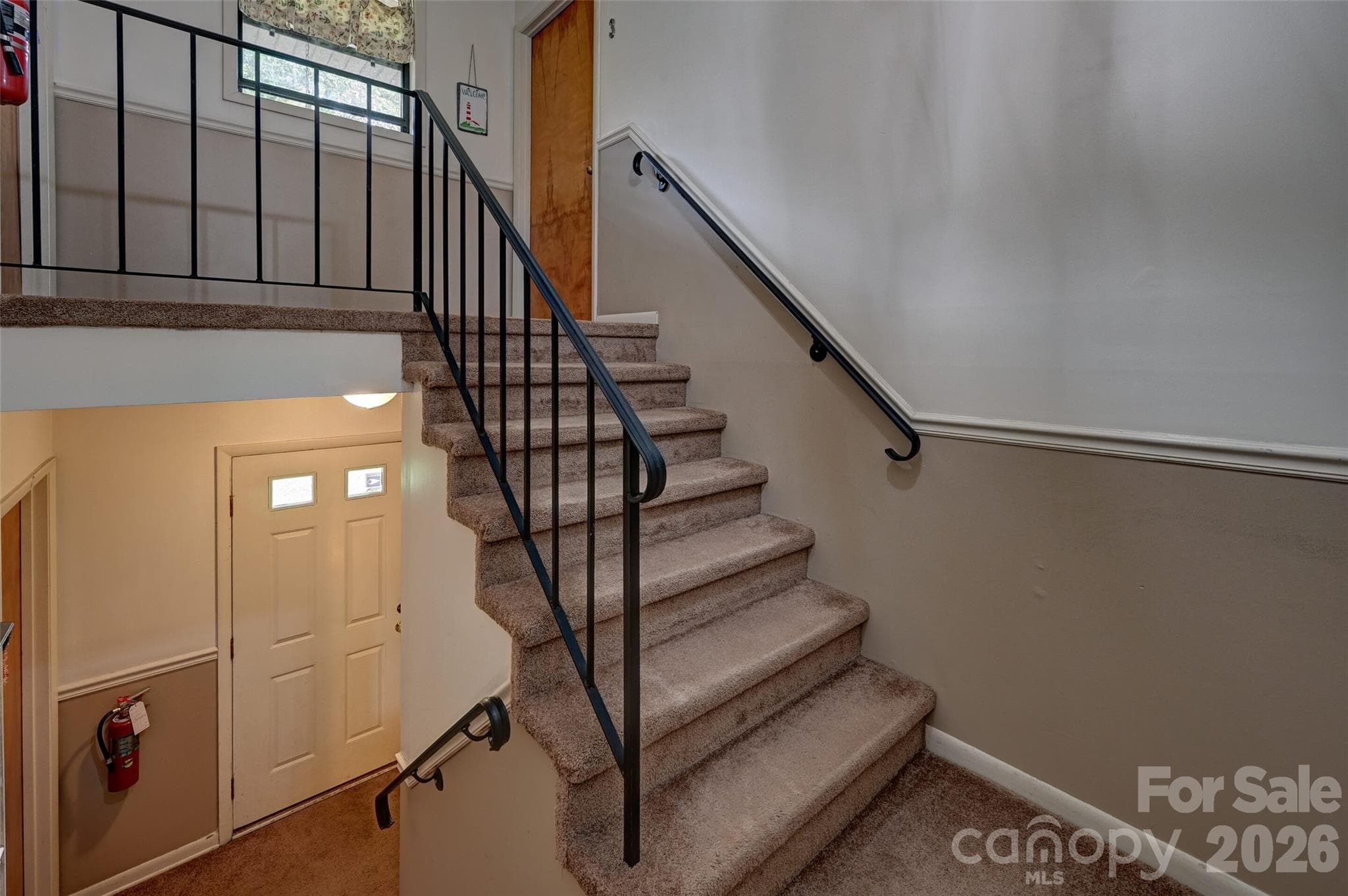 Entry door is down and the unit door is upper right in this photo - Hendersonville