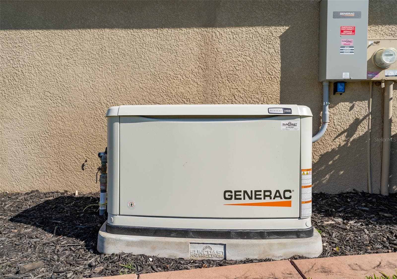 Whole house generator connected to buried 500 gallon propane tank - 5431 SANDY SHELL DR, APOLLO BEACH