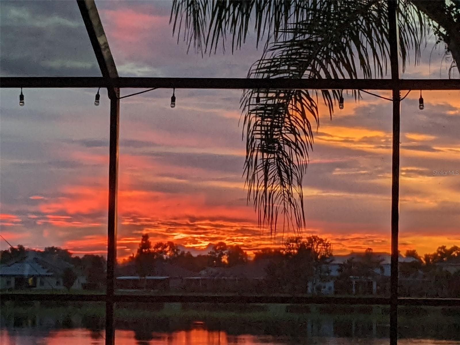 Evening sunset right from the heated pool - 5431 SANDY SHELL DR, APOLLO BEACH