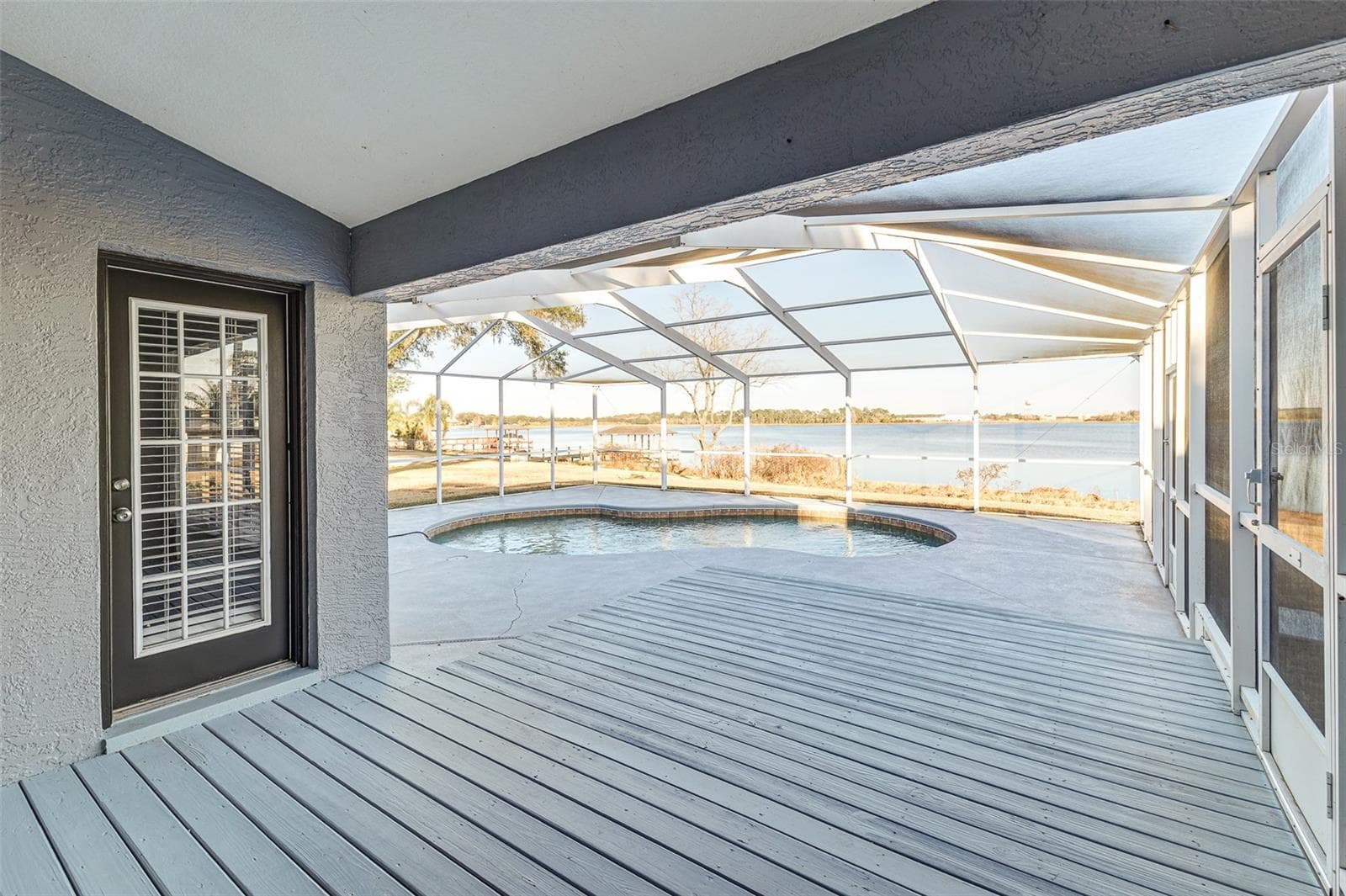 Pool View with expansive Lake Agnes View - 411 EDGEWATER DR, POLK CITY