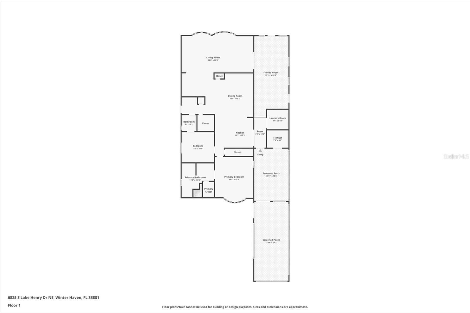 Floor Plan - 6825 S LAKE HENRY DR NE, WINTER HAVEN