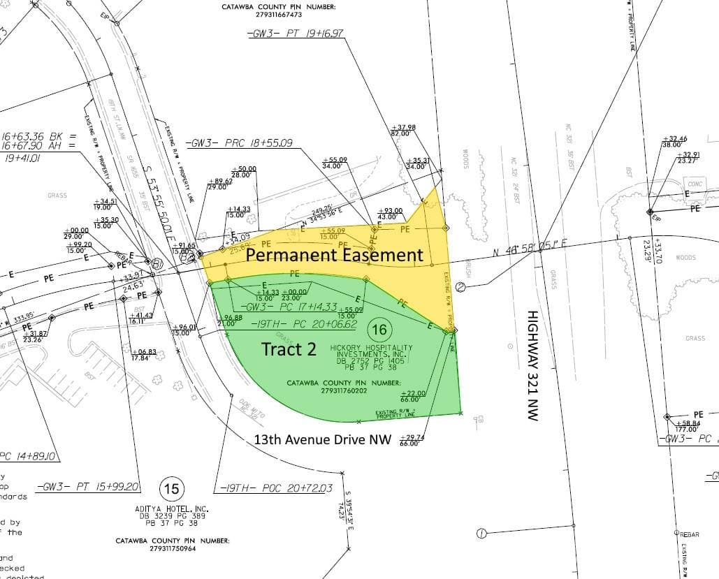 Permanent Easement for City Walk Corridor - Hickory