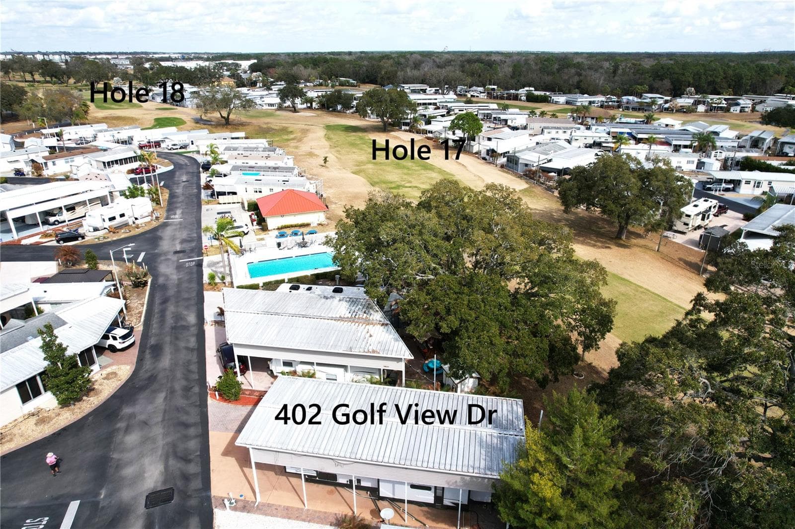 Views of hole 17 & 18 - 402 GOLFVIEW DR, DAVENPORT
