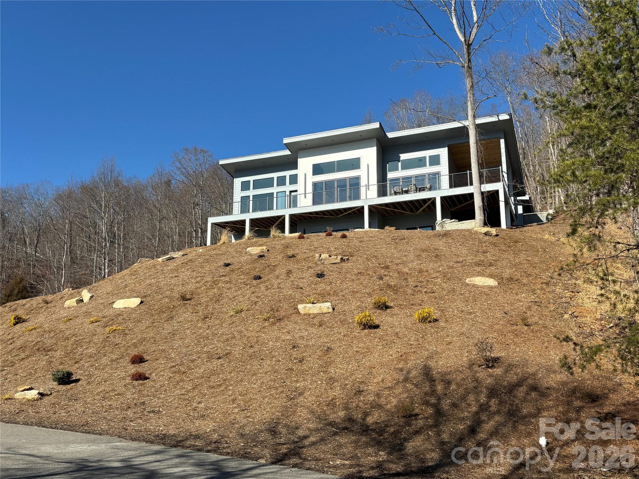 Neighbors New House - Example of Cleared Lot - 66 HawTree Court, Weaverville