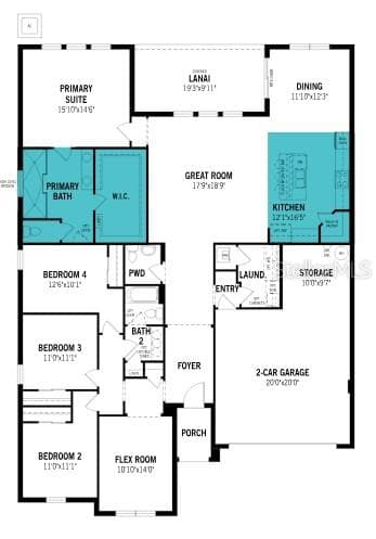 Rainwood Lot 53 Floorplan with Upgrades - 304 FREE RANGE DR, GROVELAND
