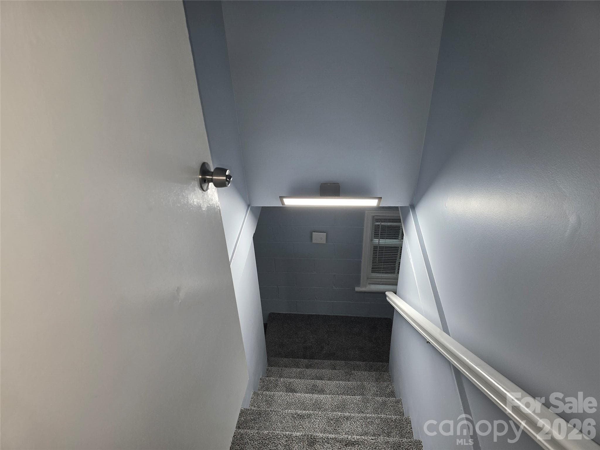 Stairs to lower living area - 1660 Songwood Road, Concord