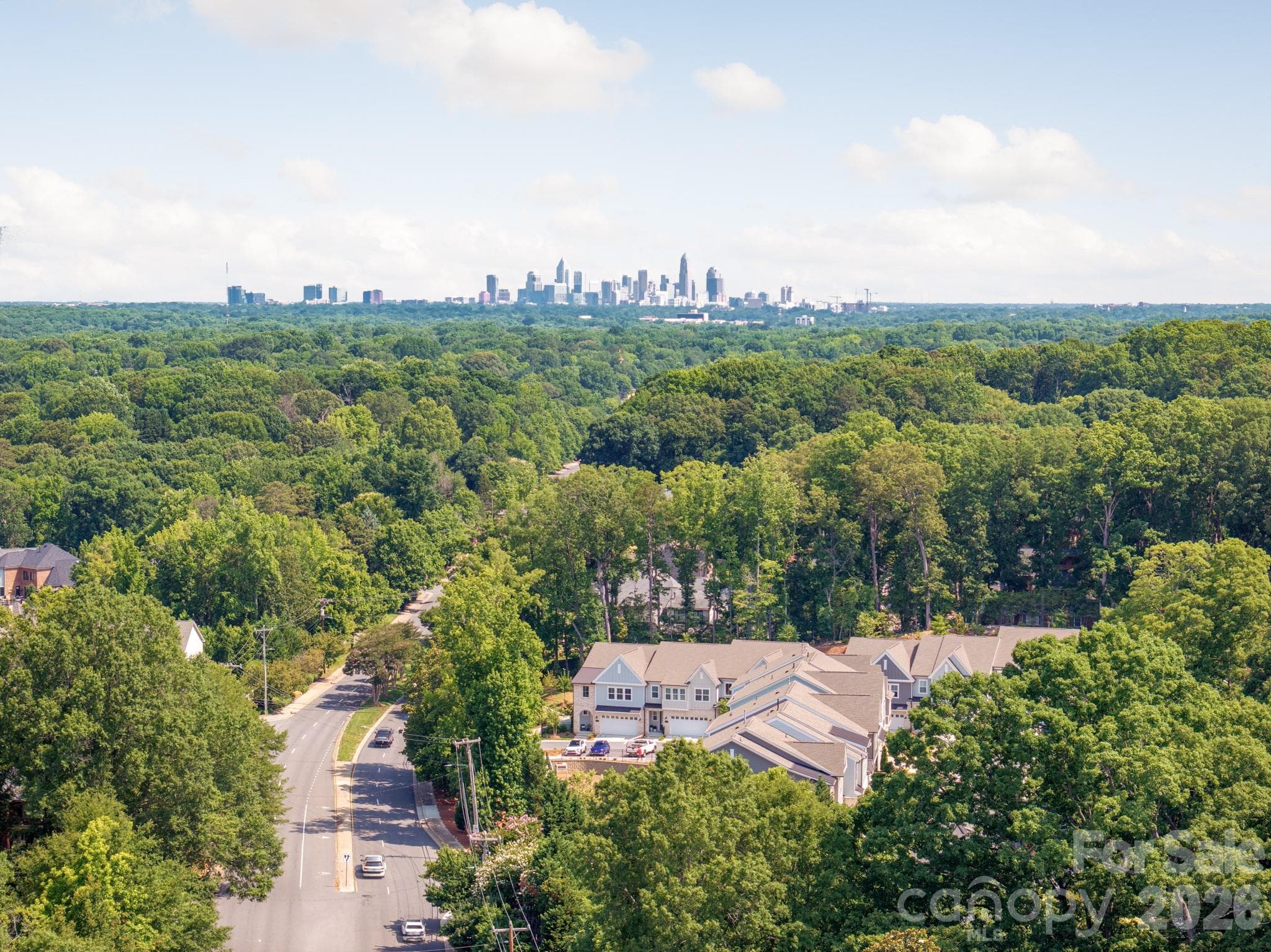 Drone photo showcasing Uptown distance - Everton, Charlotte
