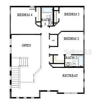 Floor Plan Second Floor - 15227 EASTLYN DR, BRADENTON
