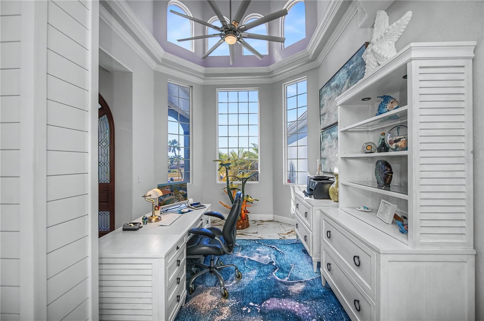 Dining or Current Office Area with 16FT Ceilings, Custom Impact Rated Windows. - 290 TAIT TER SE, PORT CHARLOTTE