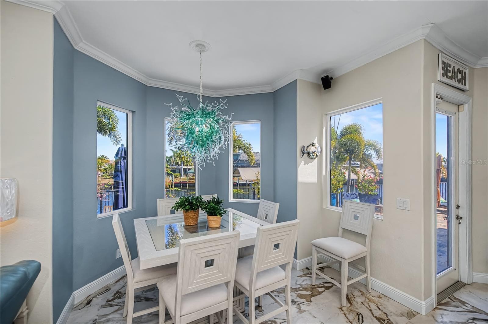 Dinette Area off Family Room with Views down the canal and Harbor - 290 TAIT TER SE, PORT CHARLOTTE