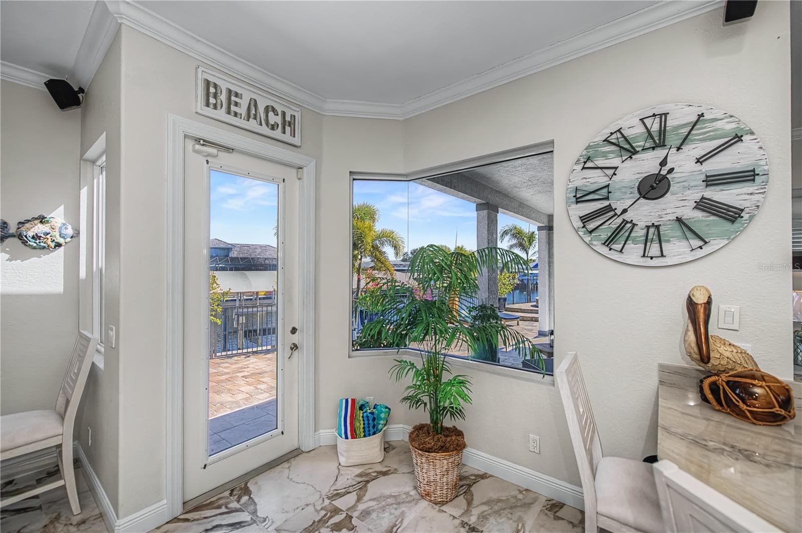 Dinette Room with Views down the canal and Harbor - 290 TAIT TER SE, PORT CHARLOTTE