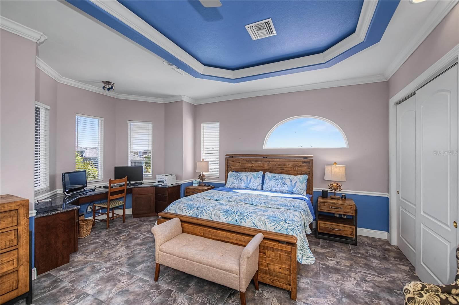 Primary Bedroom Second Floor with Harbor Views, Balcony, On Suite Bathroom, and Space for BPrimary Bedroom Floor 2 with Harbor Views, and Built in office - 290 TAIT TER SE, PORT CHARLOTTE