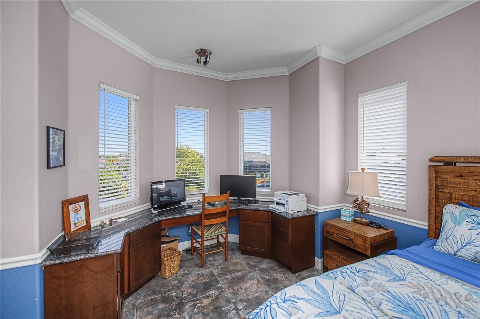 Primary Bedroom Second Floor with Harbor Views, Balcony, On Suite Bathroom, and Space for Built in office Plus Living Room - 290 TAIT TER SE, PORT CHARLOTTE