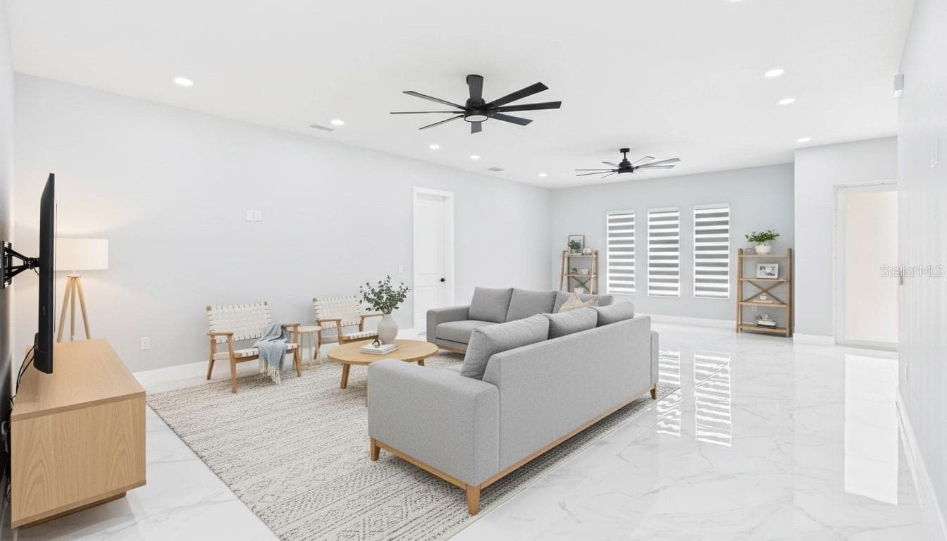 Family room virtual staging. - 1515 30TH ST SE, RUSKIN
