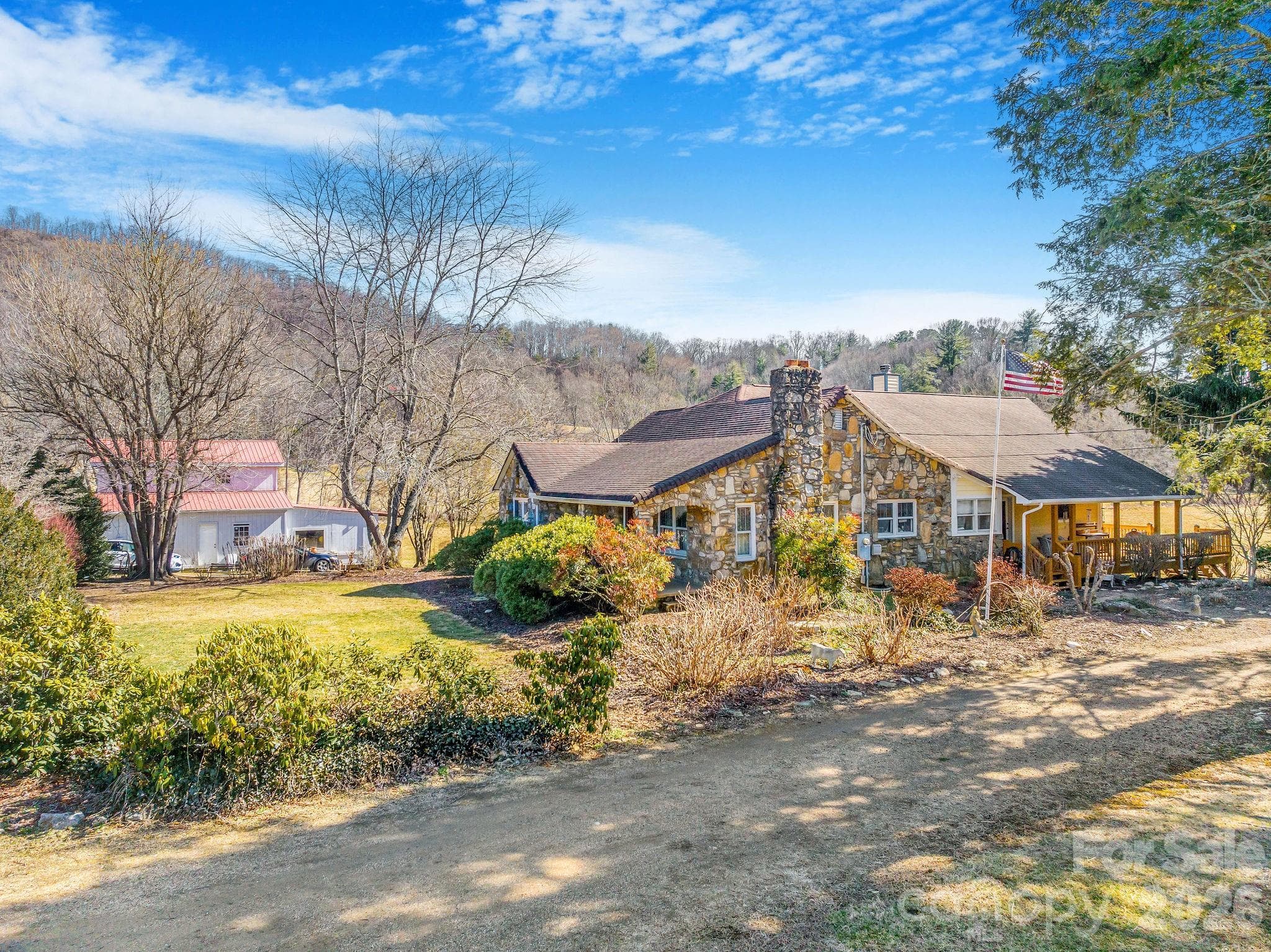 Barn proximity to the home - 22 Mountain Spring Lane, Canton