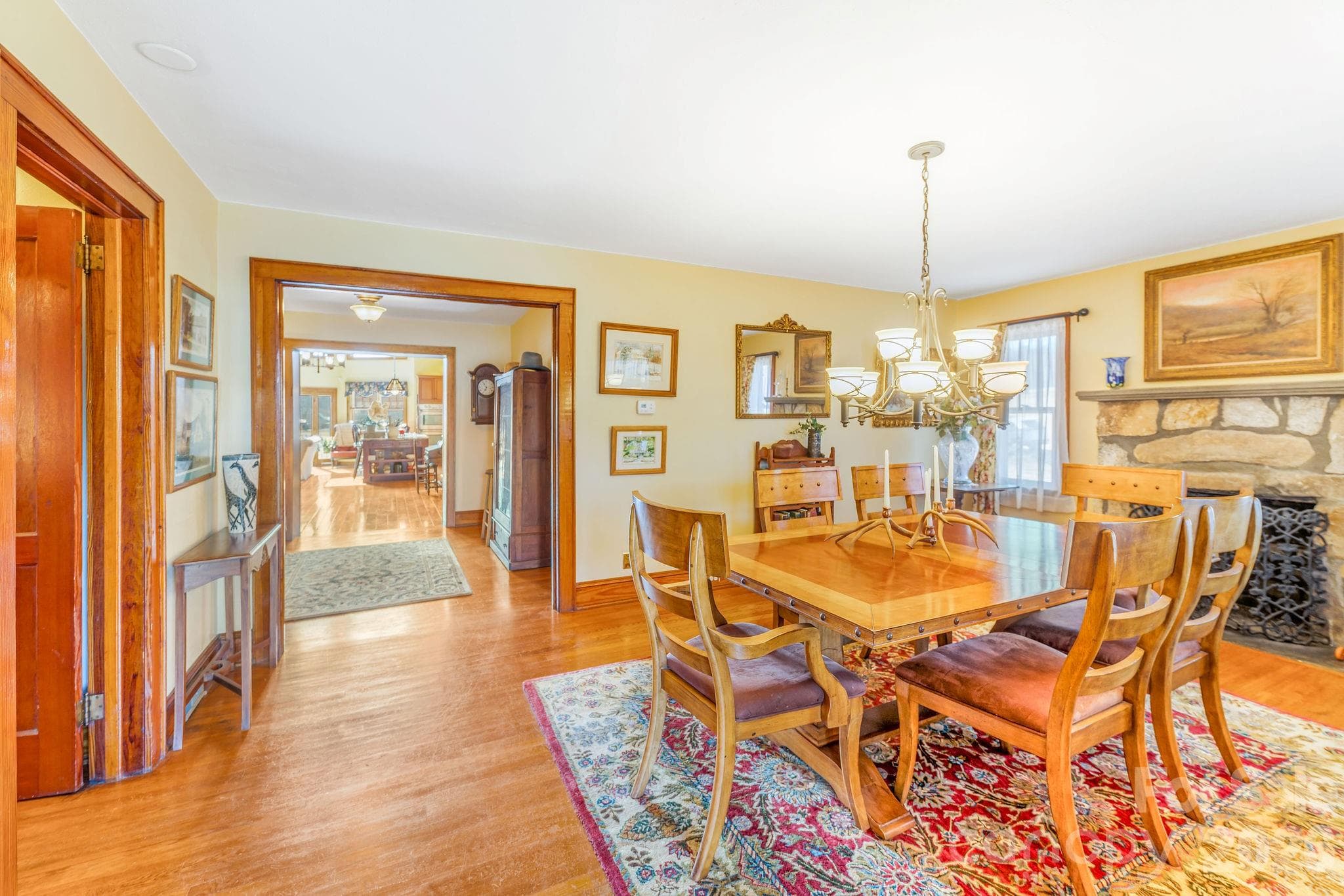 Original stone cottage living room currently used as formal dining room. - 22 Mountain Spring Lane, Canton