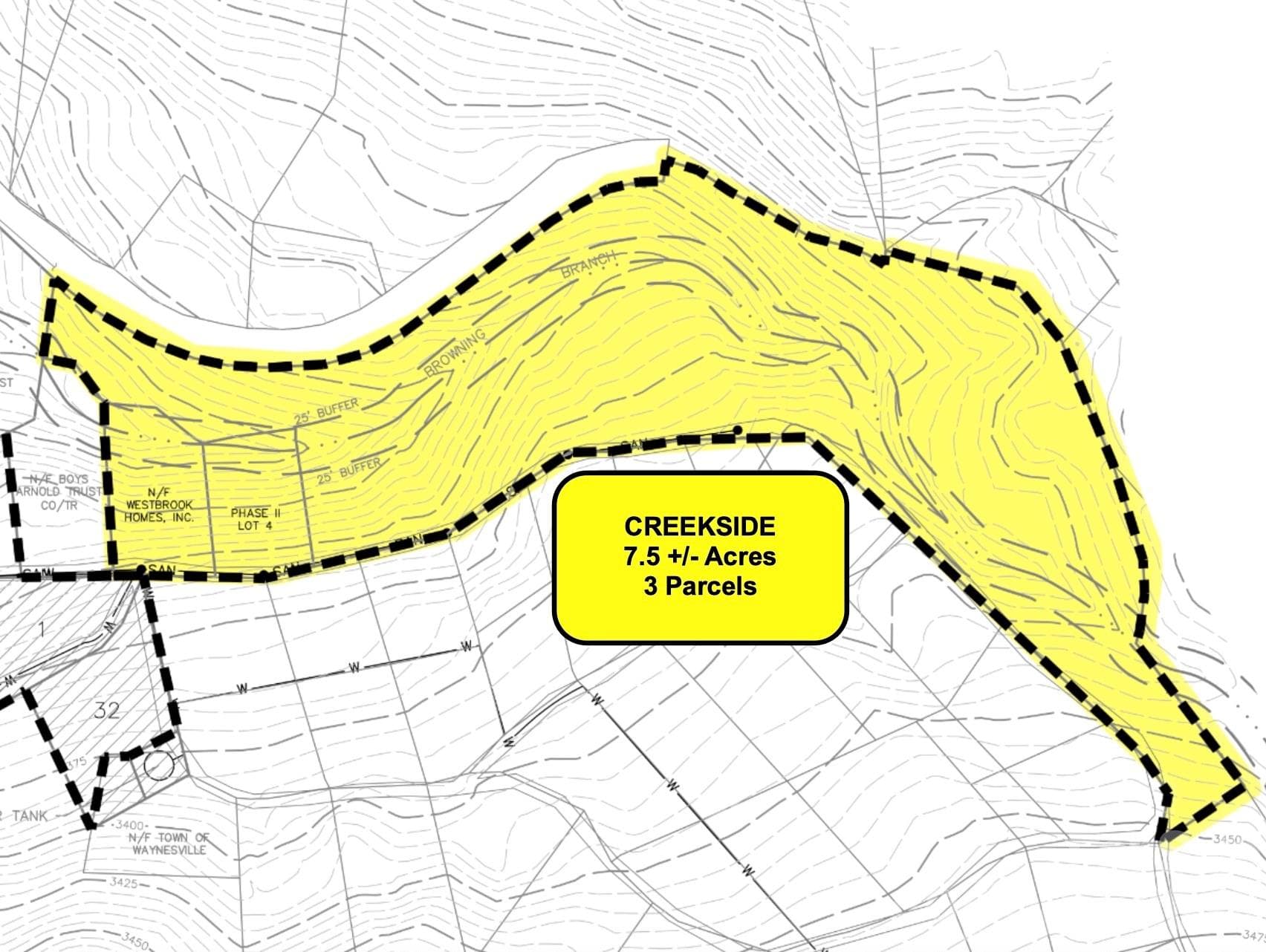 3 Parcels, just over 7 surveyed acres - Waynesville
