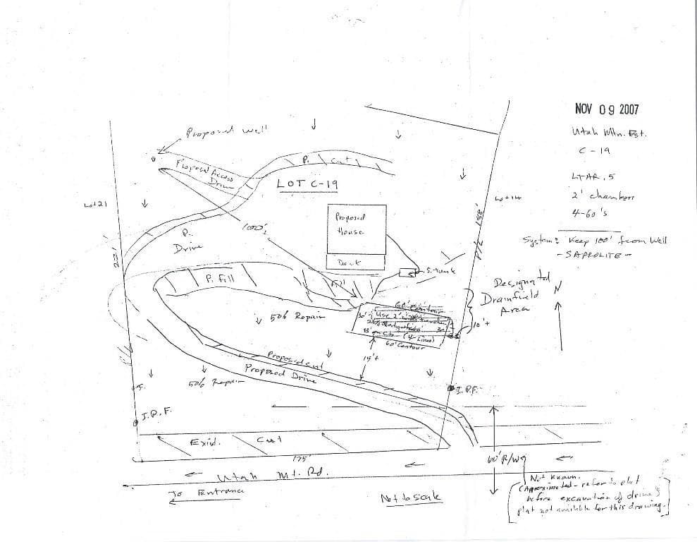 Proposed Septic Siteplan (expired permit) - Waynesville