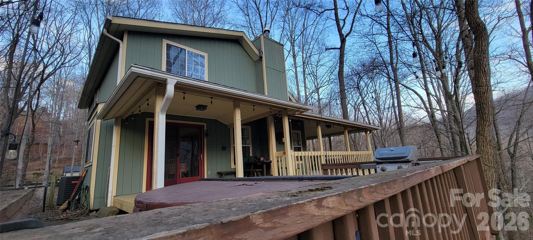 View of rear of home & wrap around porch - Maggie Valley