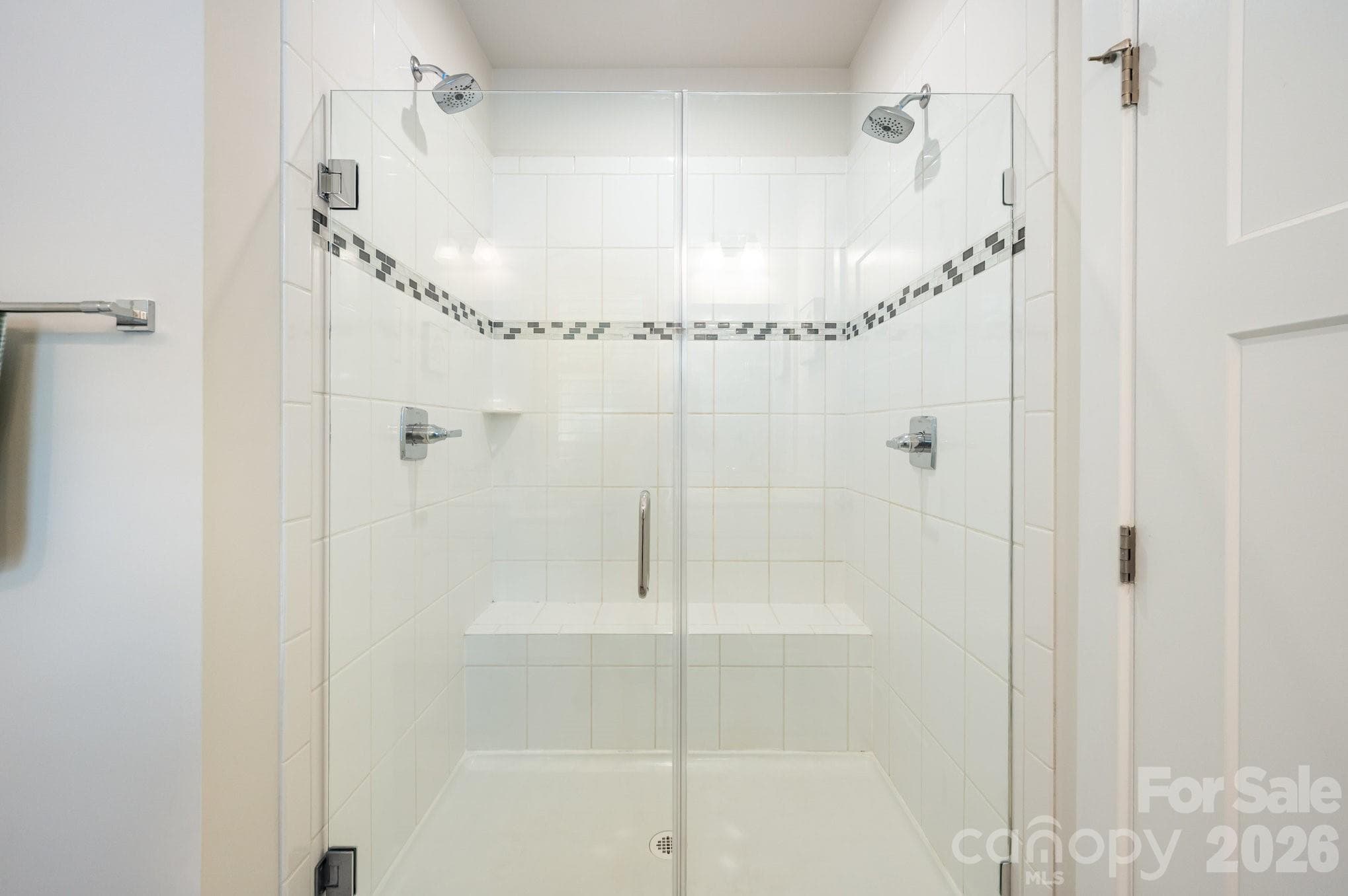 Roman Shower Primary Bath - 5219 Larewood Drive, Charlotte