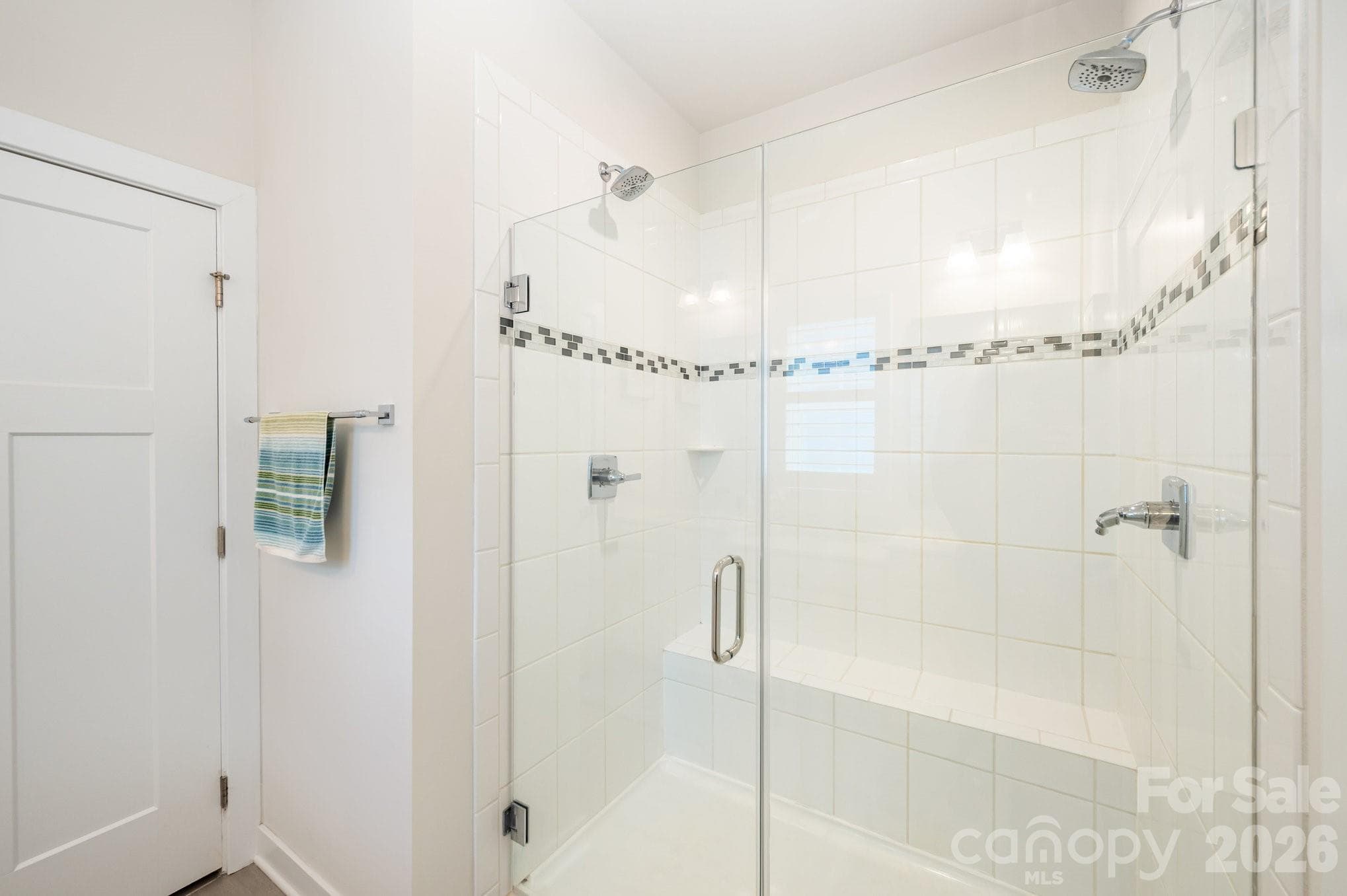 Roman Shower Primary Bath - 5219 Larewood Drive, Charlotte