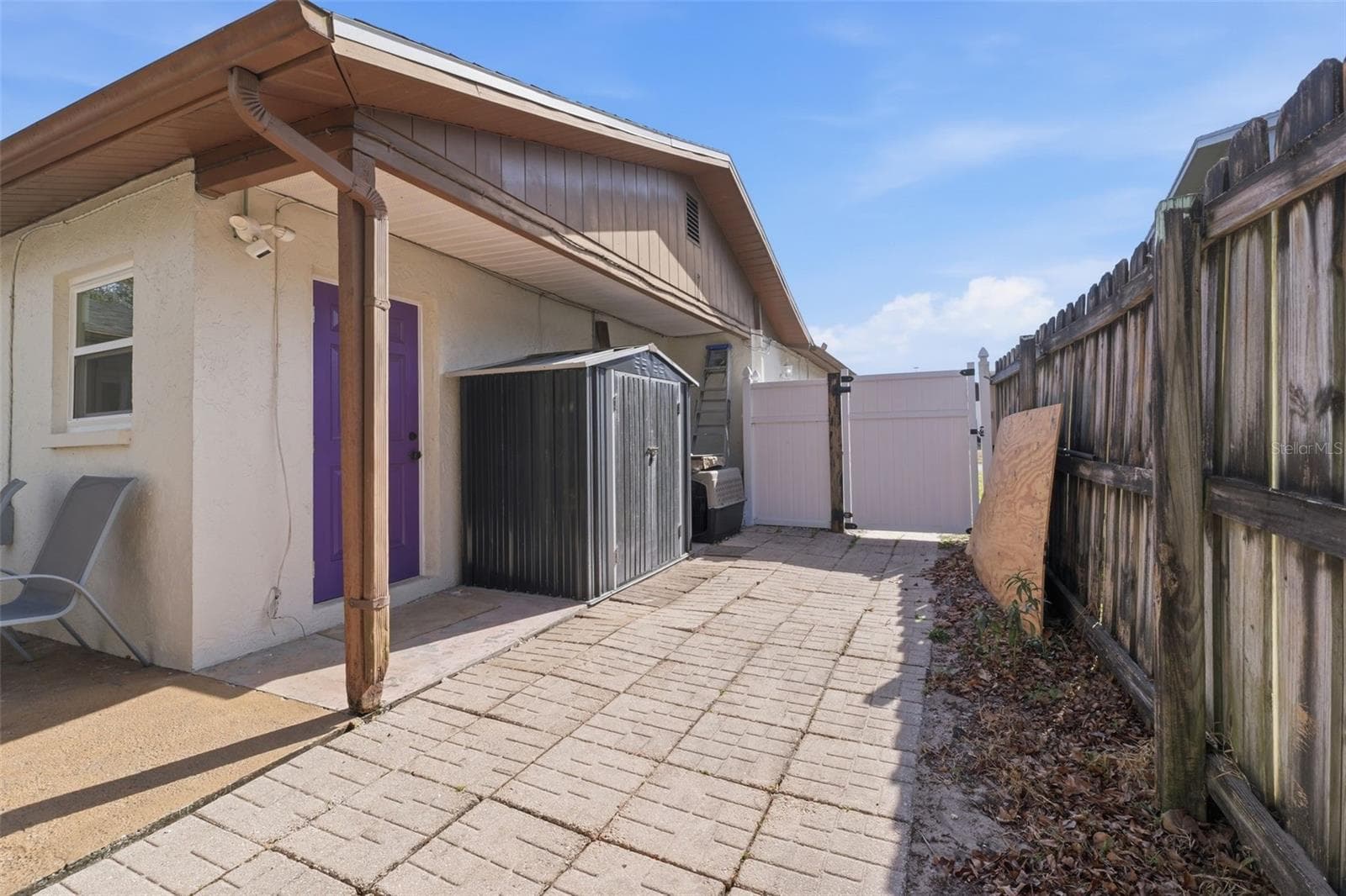 Back Yard with View of Office Door - 11608 FOX RUN, PORT RICHEY