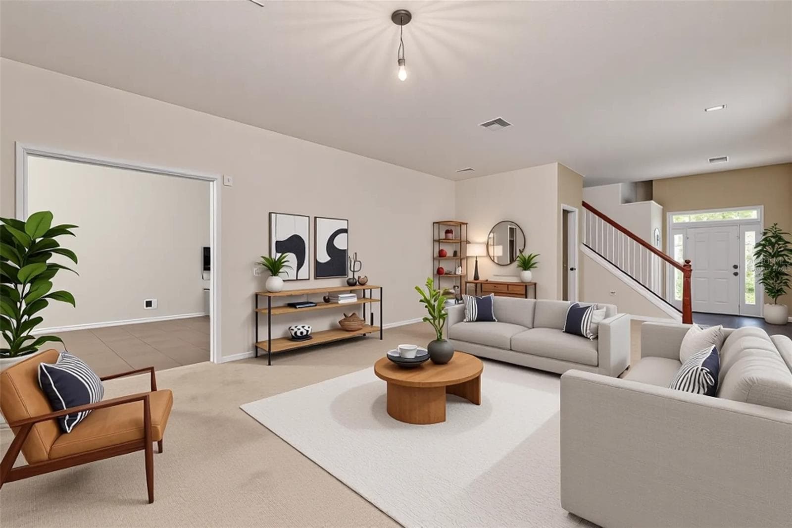 Virtually Staged Living Room - 20215 NATURES SPIRIT DR, TAMPA