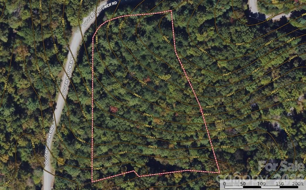 Aerial with Topo Map of Property - Lenoir