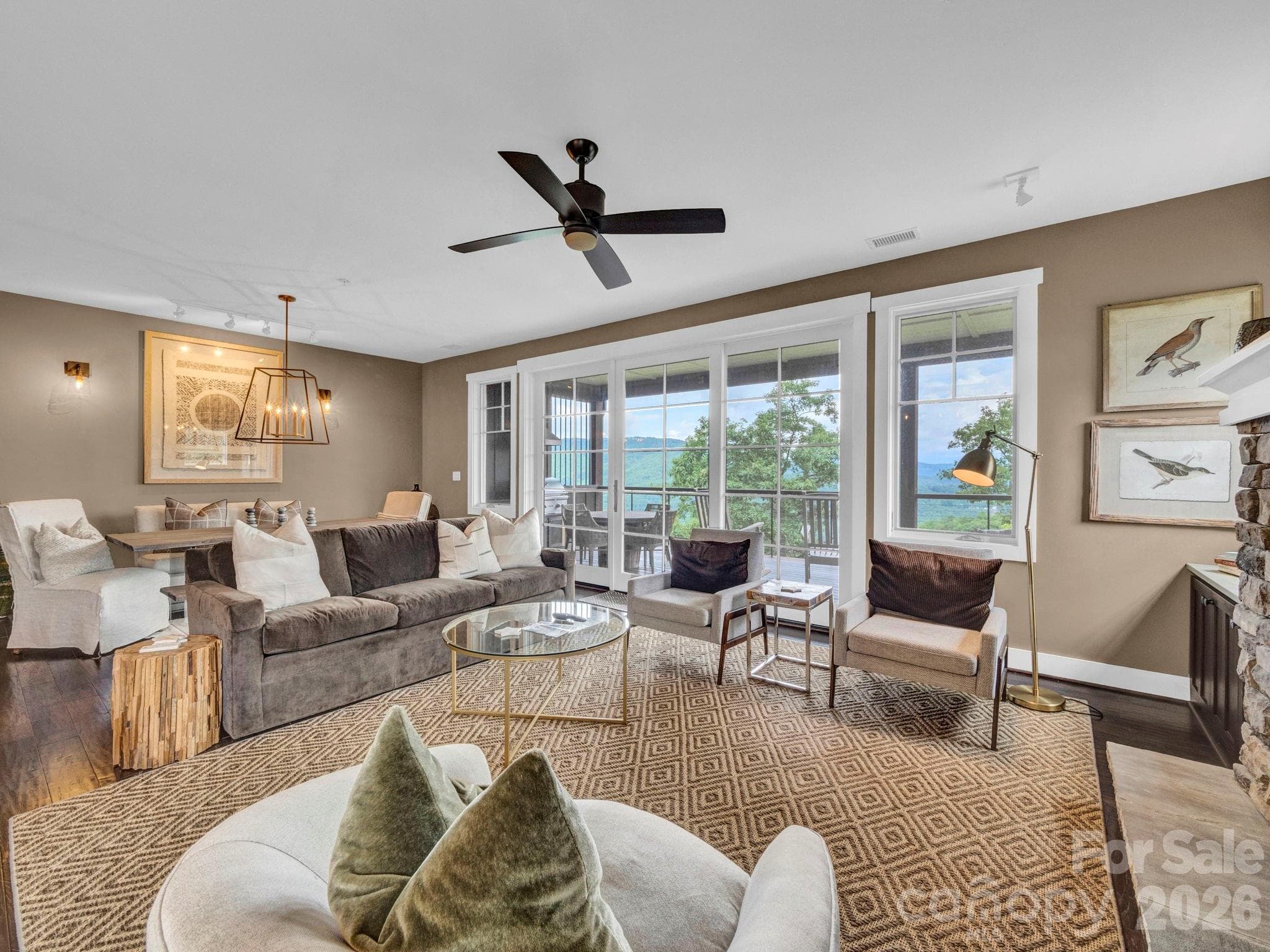 Open floorplan with layered mountain views - 198 Ramblestone Terrace, Boone