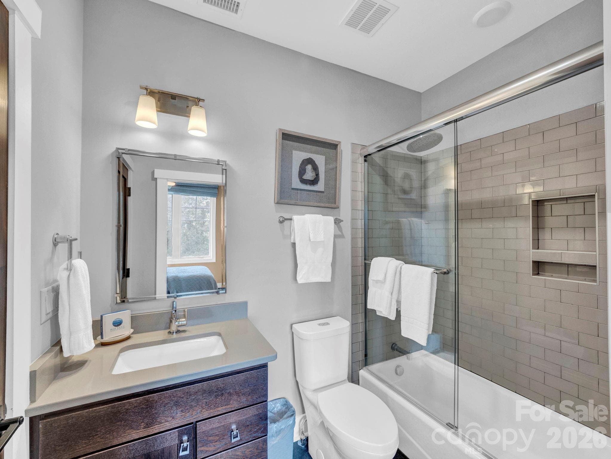 Guest bathroom with tub and tiled shower - 198 Ramblestone Terrace, Boone