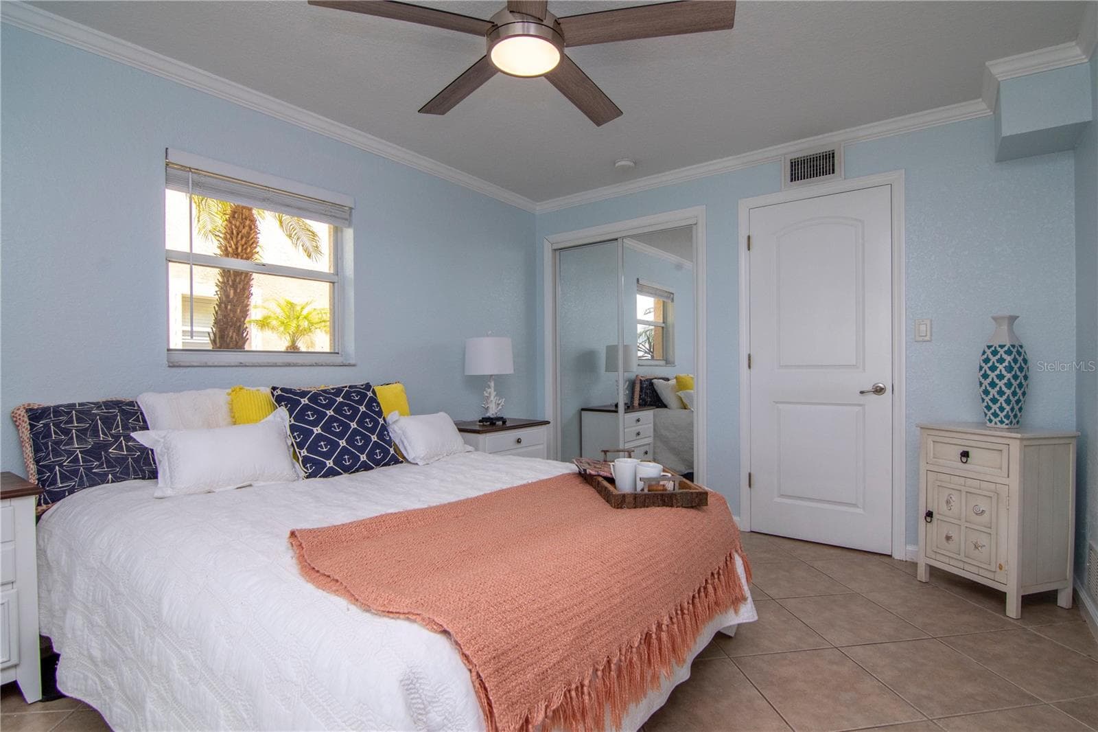 Primary Bedroom- staged - 2675 ST JOSEPHS DR E #B, DUNEDIN