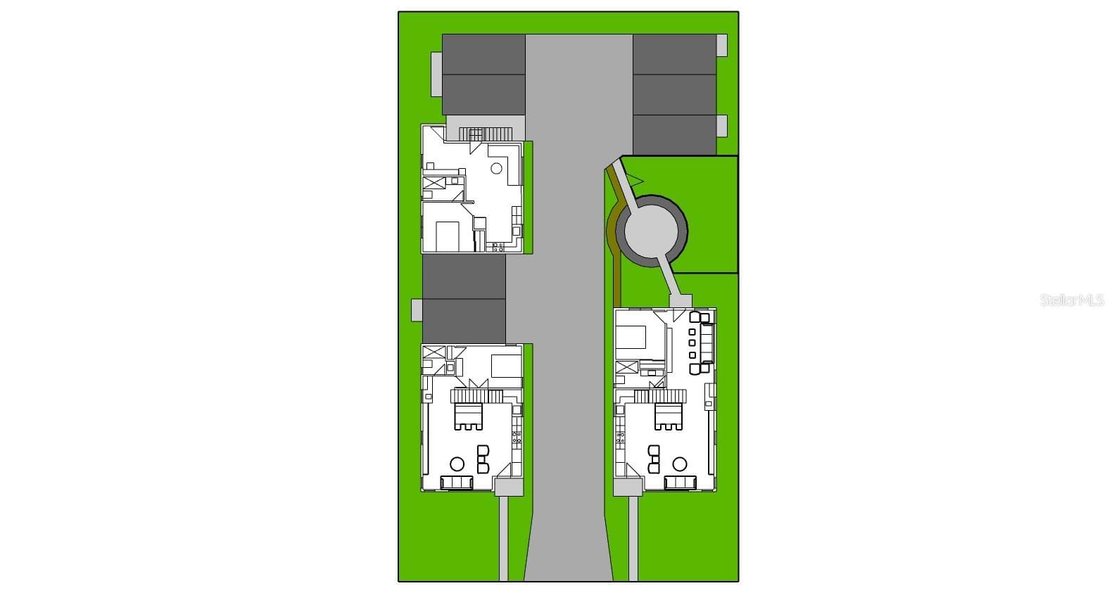 Possible 5 unit multiplex project site plan - 617 E CHURCH ST, ORLANDO