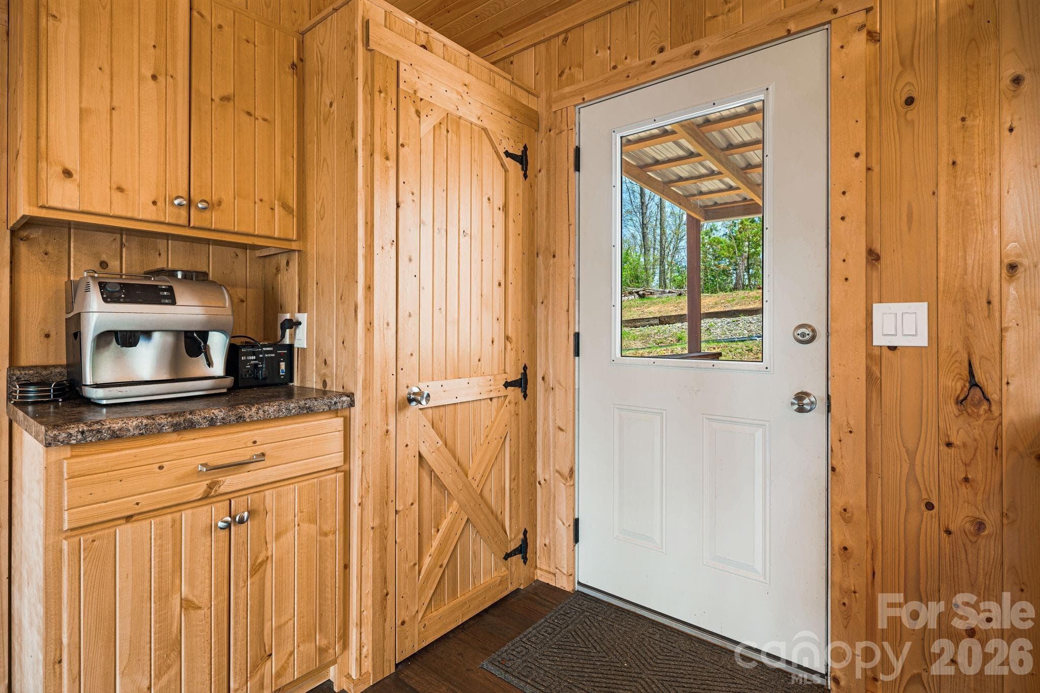 Coffee Station and pantry at Front Entrance - Weaverville