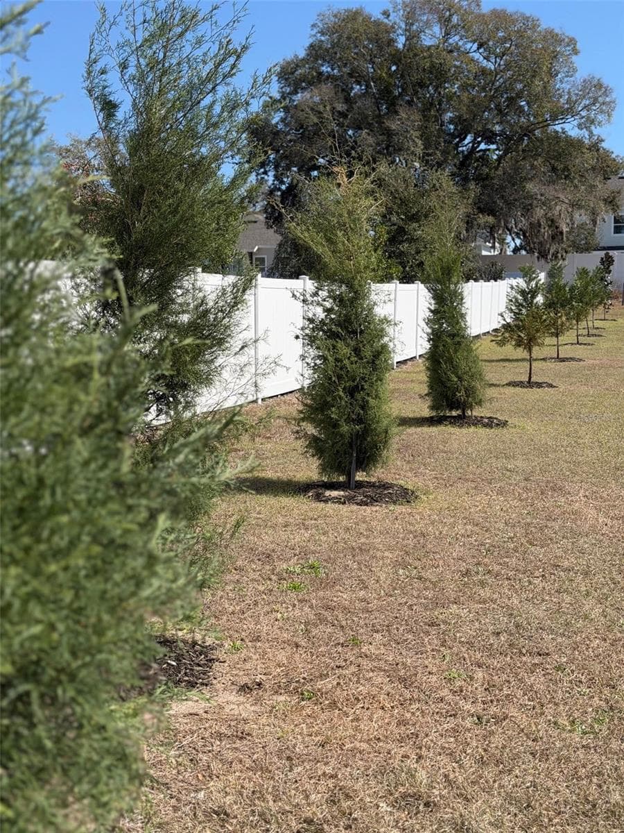 Southern Red Cedar and Leyland Cypress trees planted along the perimeter will provide added privacy with growth from 40-90' over the next few years. - 5092 NE 81ST BLVD, WILDWOOD