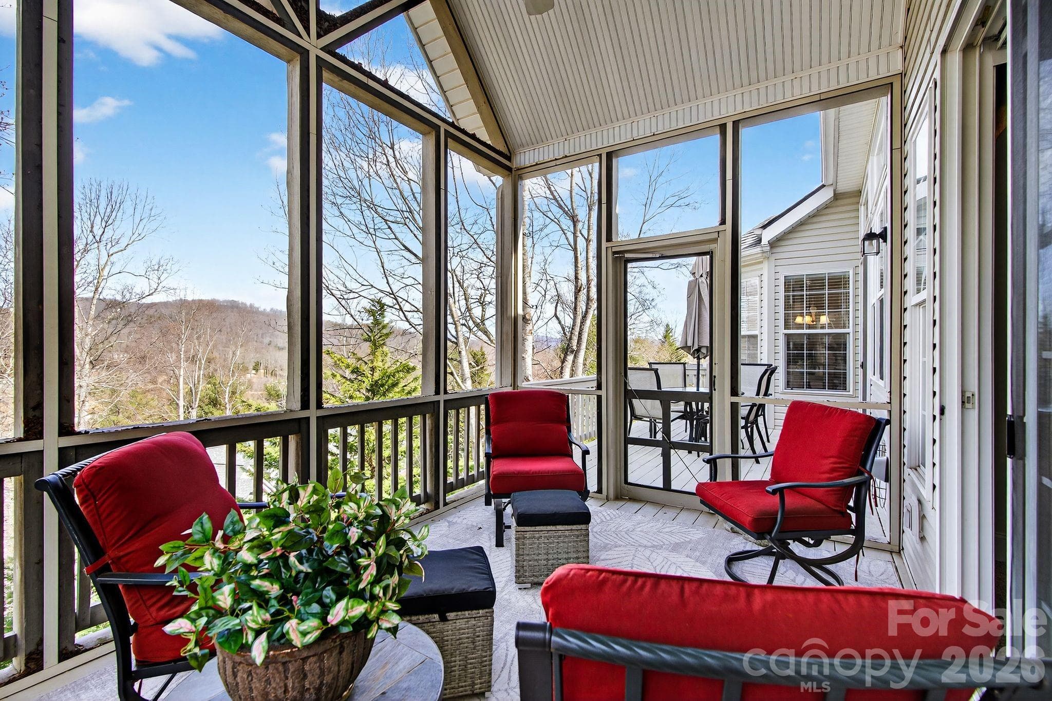 Screened in porch with adjacent Deck - 103 Trumpet Lane, Asheville