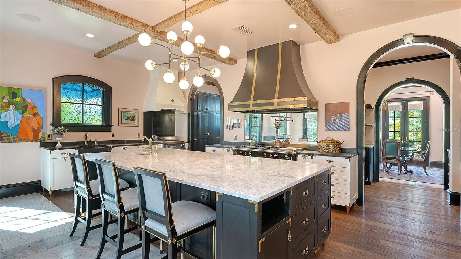 Chef’s kitchen with Lacanche range - 513 VILLA ROSA WAY, ANNA MARIA