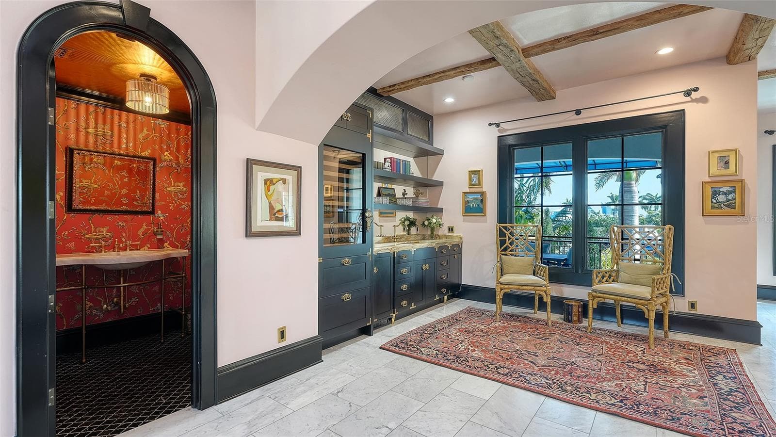 Designer powder room with custom finishes - 513 VILLA ROSA WAY, ANNA MARIA
