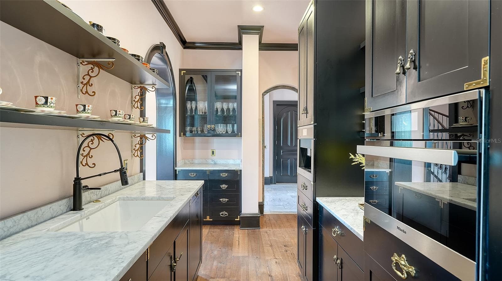 Designer butler’s pantry with custom cabinetry - 513 VILLA ROSA WAY, ANNA MARIA