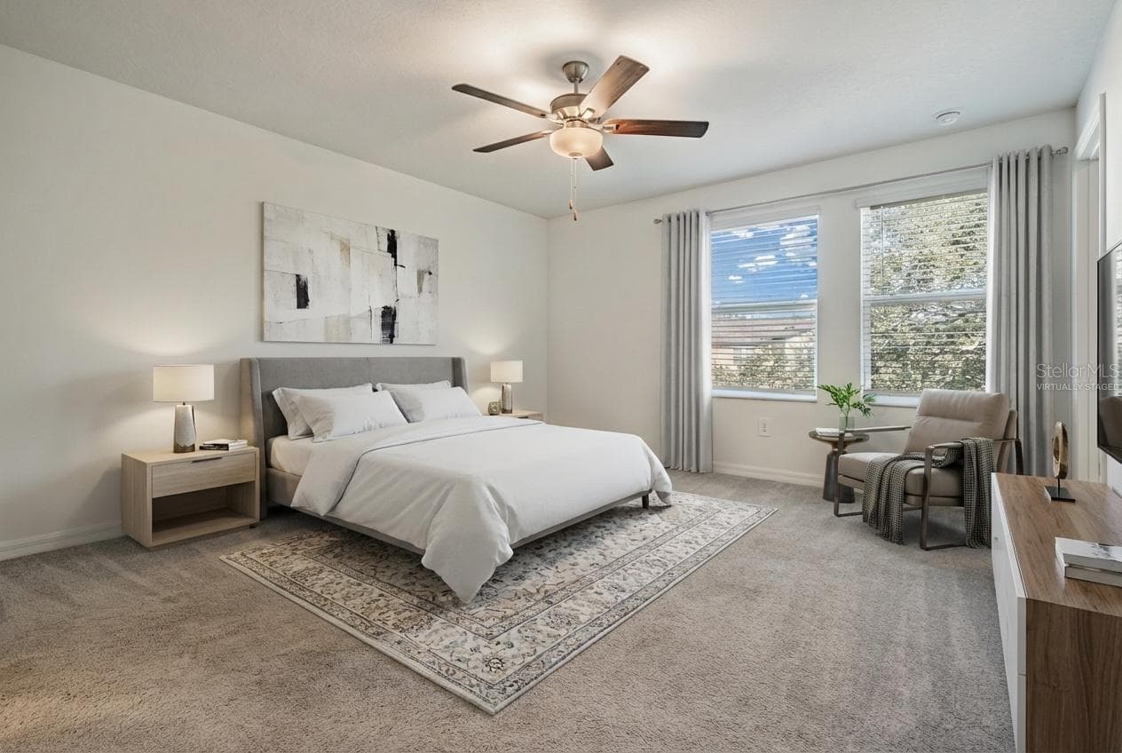 Floor Three Primary Bedroom Virtually Staged - 4607 TUSCAN LOON DR, TAMPA
