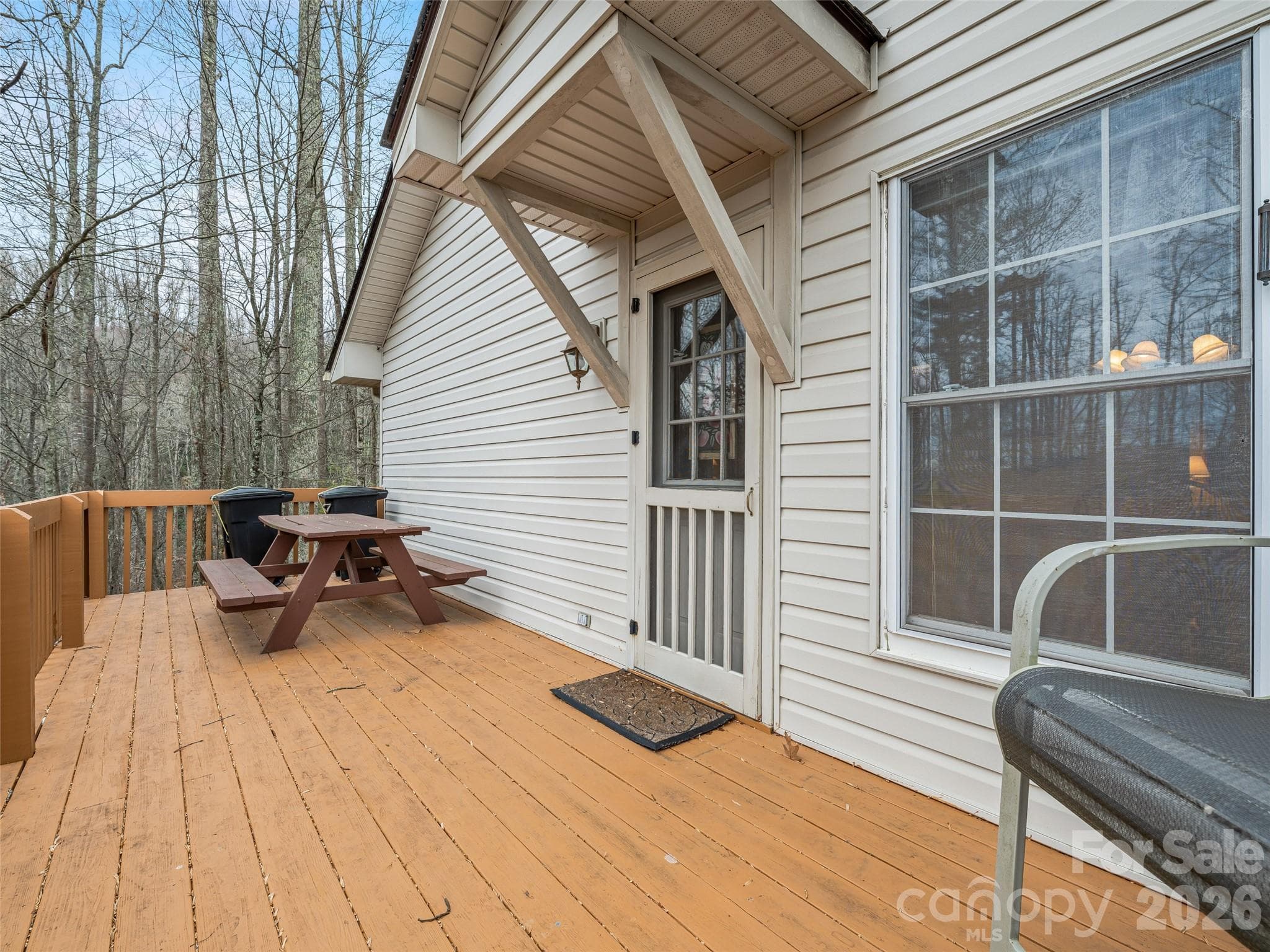 Side Porch from Kitchen - 24 Abbey Lane, Hendersonville