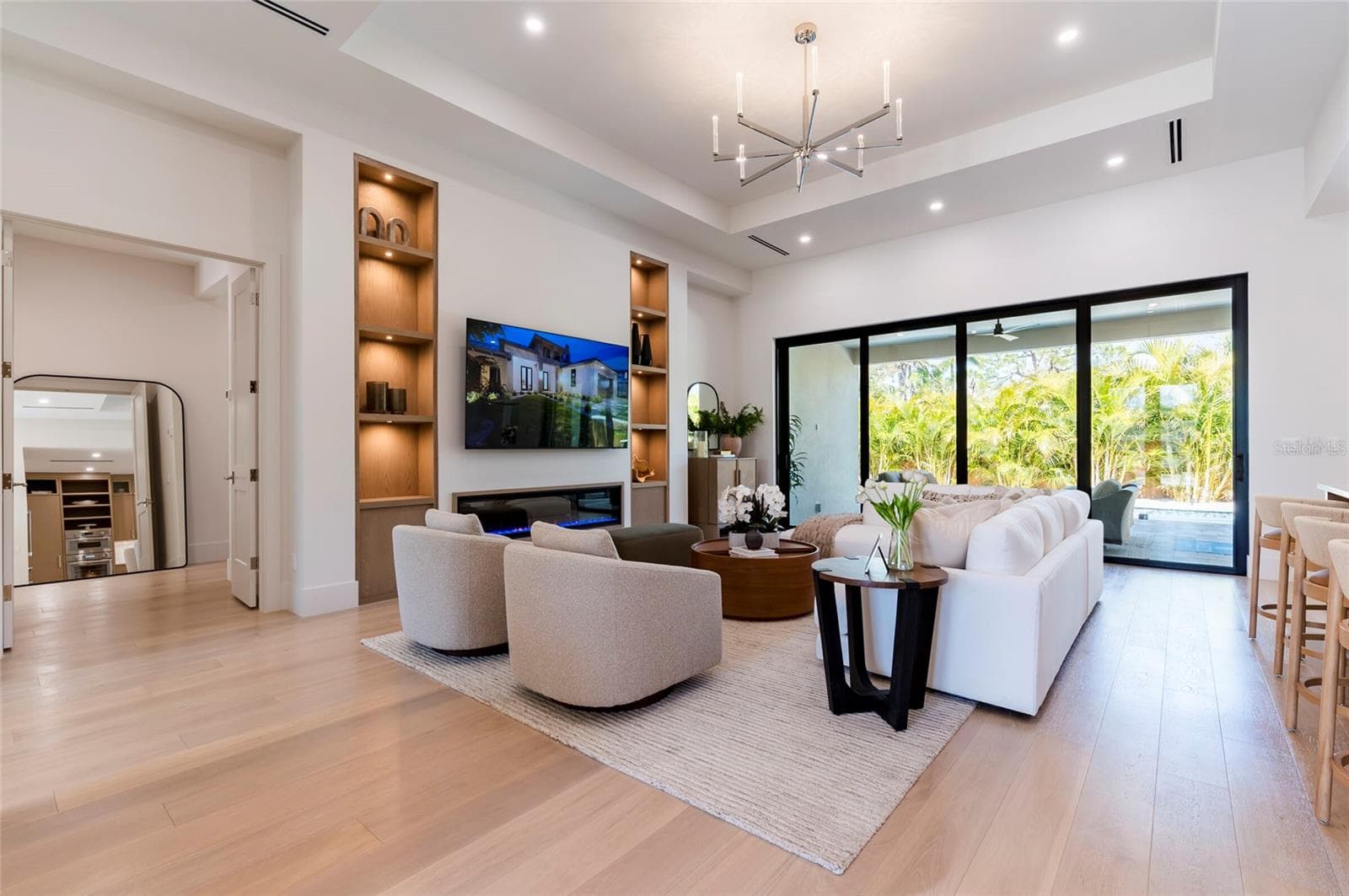 Great Room and Media Wall - 1959 WISTERIA ST, SARASOTA