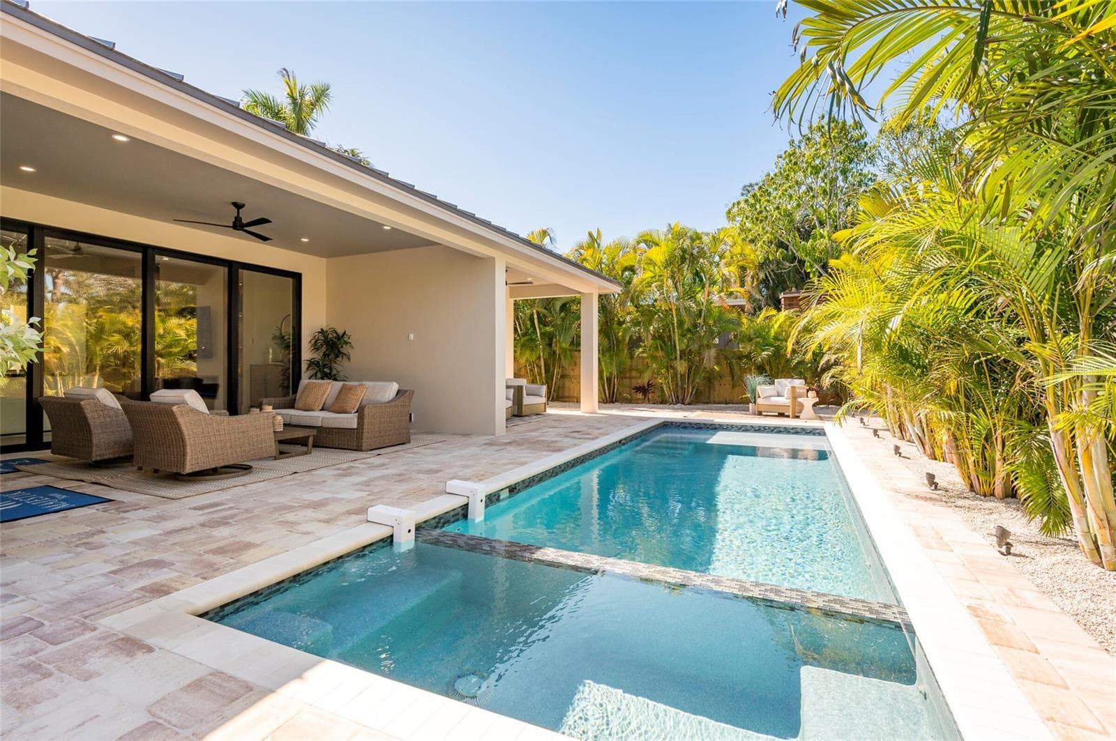 Westerly View of pool and spa - 1959 WISTERIA ST, SARASOTA