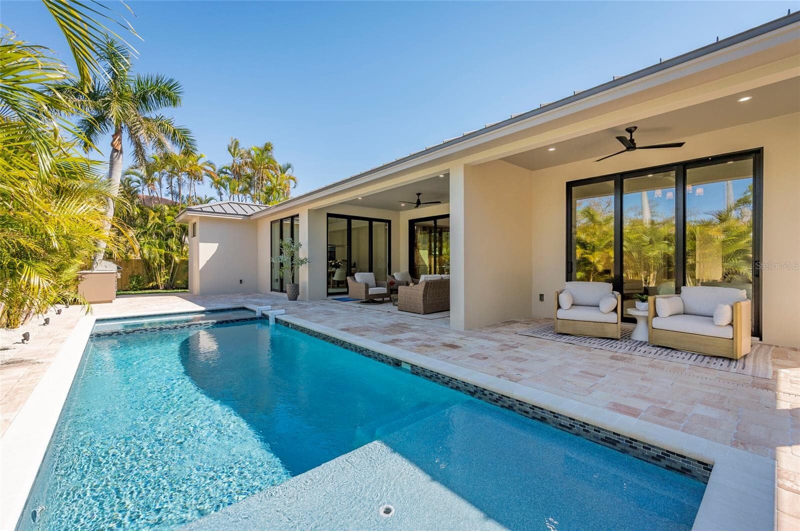 Easter view of pool and Lanais - 1959 WISTERIA ST, SARASOTA