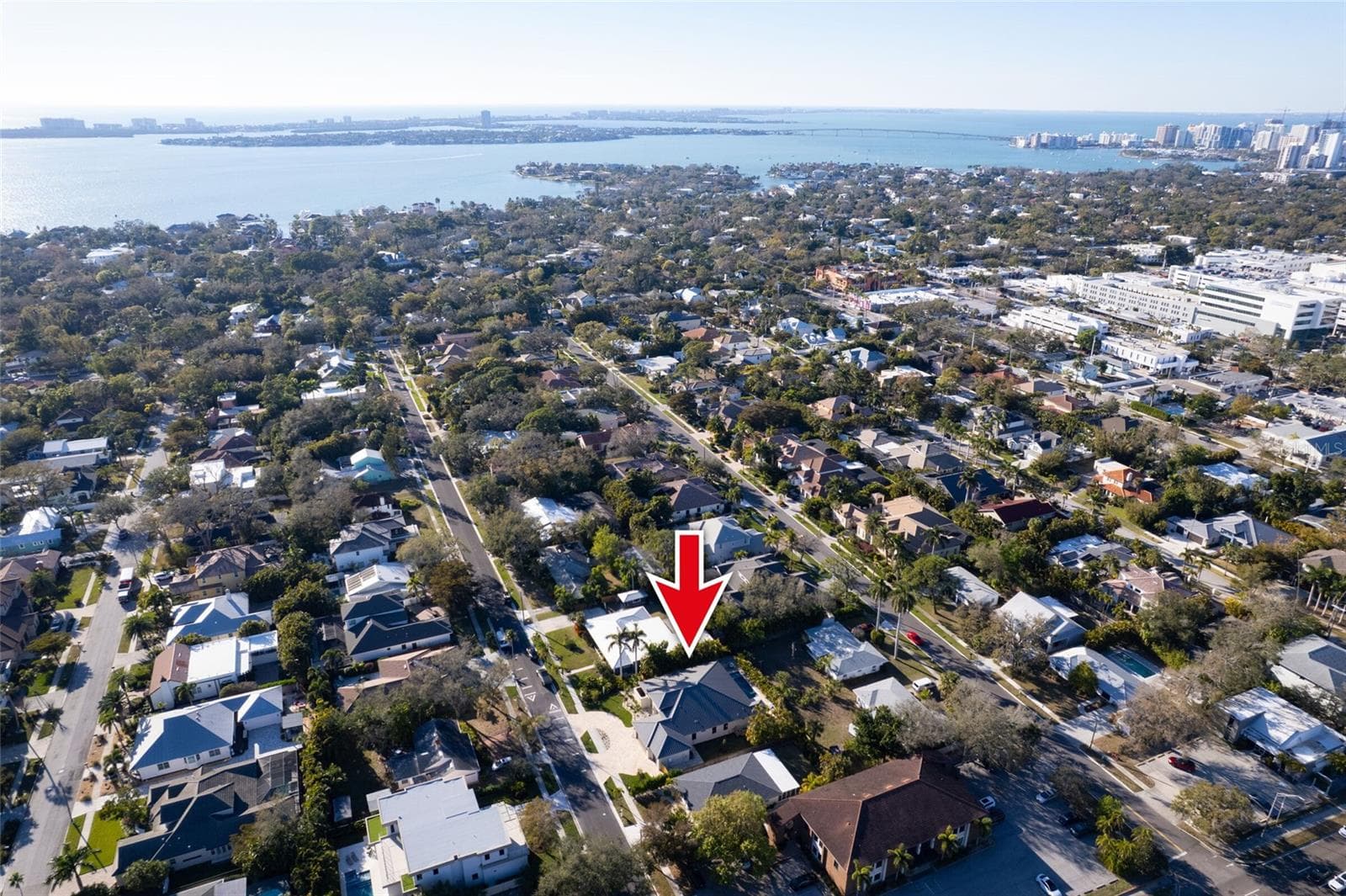 North Westerly Aerial View - 1959 WISTERIA ST, SARASOTA
