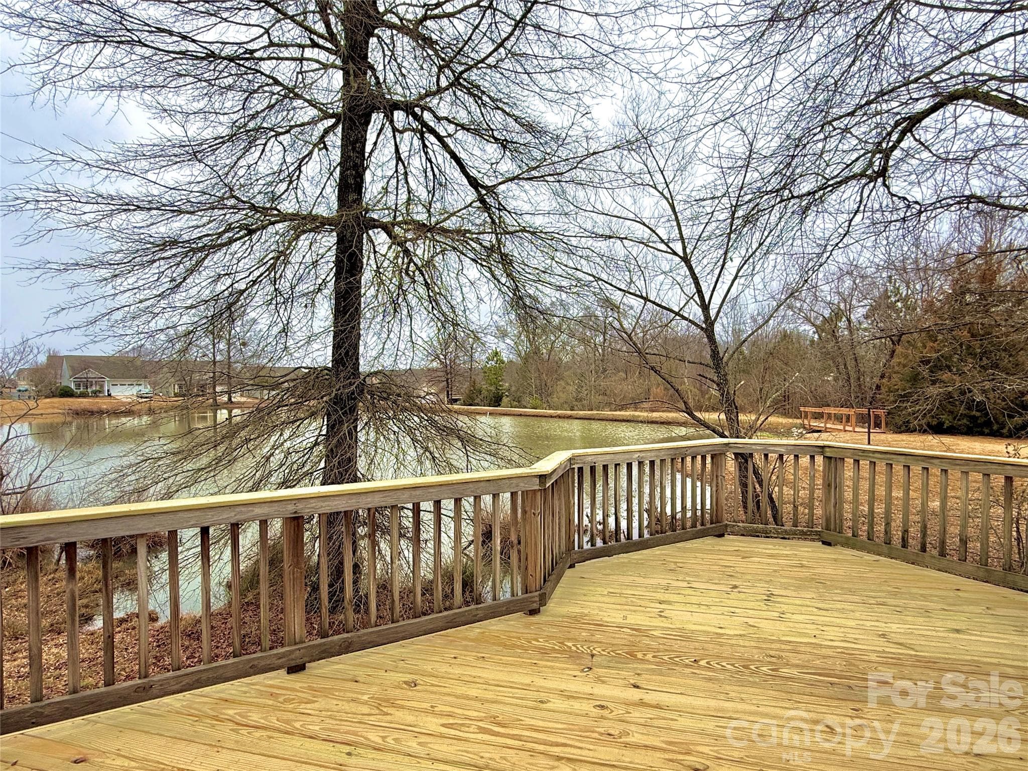 Back Deck with Pond View (Winter) - Rock Hill