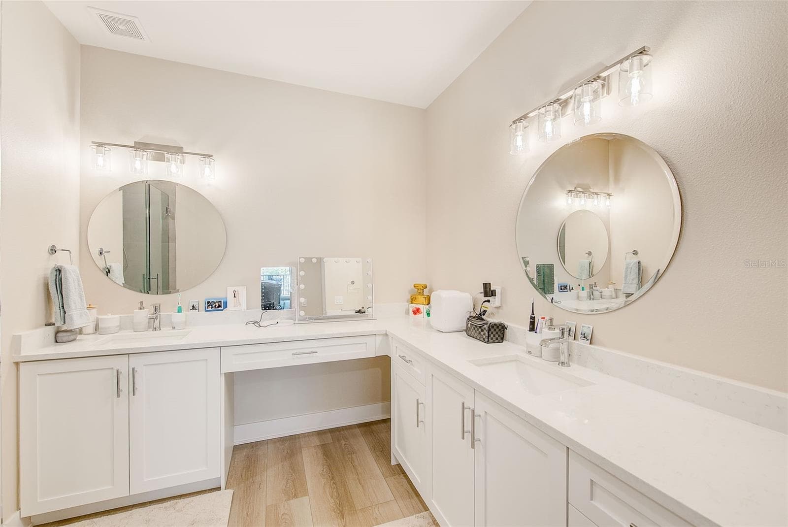 Dual sink and vanity with quartz countertops. - 400 150TH AVE #504, MADEIRA BEACH