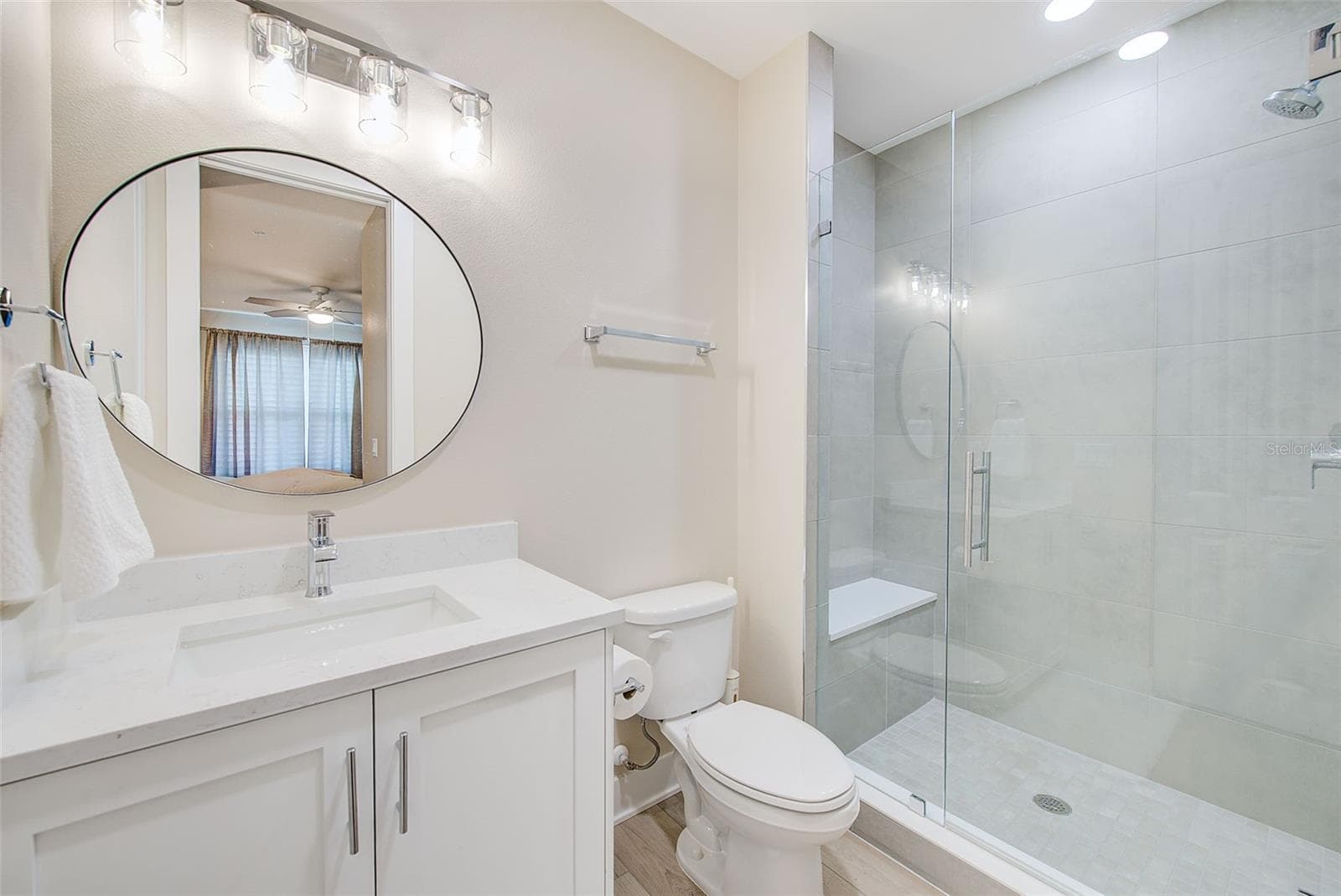 Bathroom 2 with large walk in shower with seat. - 400 150TH AVE #504, MADEIRA BEACH